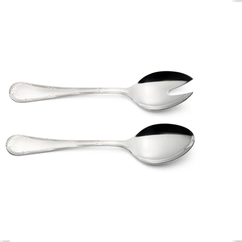 Prezzo Ridotto Coppia insalata Luigi XVI, Acciaio Inox 18.10 (AISI304), spessore 3.00 mm, Lunghezza 233 mm Eme Posaterie