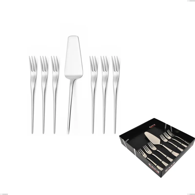 Offerta Limitata Confezione vetrina 7 pezzi dolce Joli, Acciaio inox 18.10 (AISI304), spessore 4.00 mm finitura Lucida Eme Posaterie