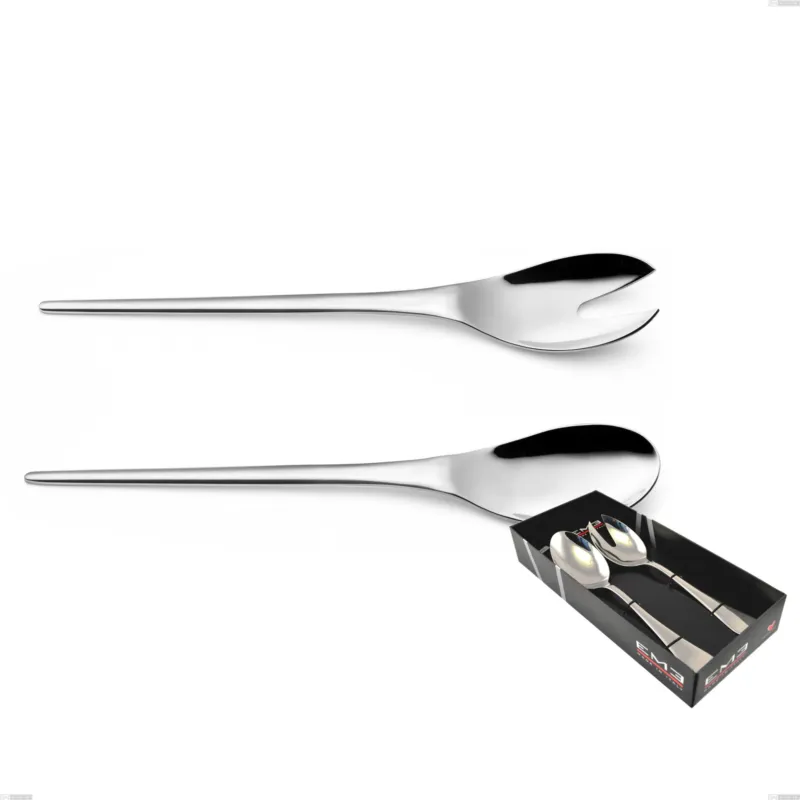 Confezione vetrina 2 pezzi insalata Joli, Acciaio inox 18.10 (AISI304), spessore 4.00 mm finitura Lucida Eme Posaterie Professionale