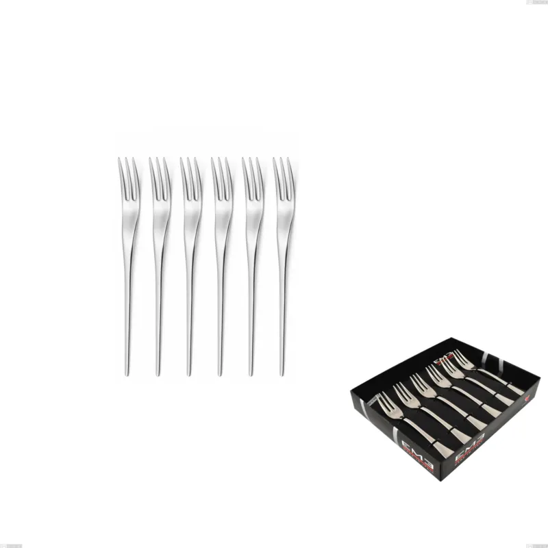 A Buon Prezzo Confezione vetrina 6 pezzi forchettine dolce Joli, Acciaio inox 18.10 (AISI304), spessore 4.00 mm finitura Lucida Eme Posaterie