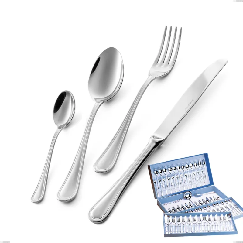 Servizio di posate 113 pezzi in astuccio regalo Impero, ACCIAIO INOX 18.10(AISI304), spessore 2.5 MM Eme Posaterie Nuovo Arrivo