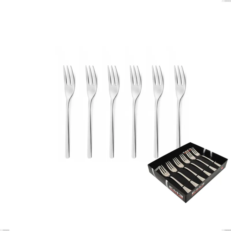 Confezione vetrina 6 pezzi forchettine dolce Griffe, Acciaio inox 18.10 (AISI304) , spessore 3.0 mm Eme Posaterie Ultimissimo Modello