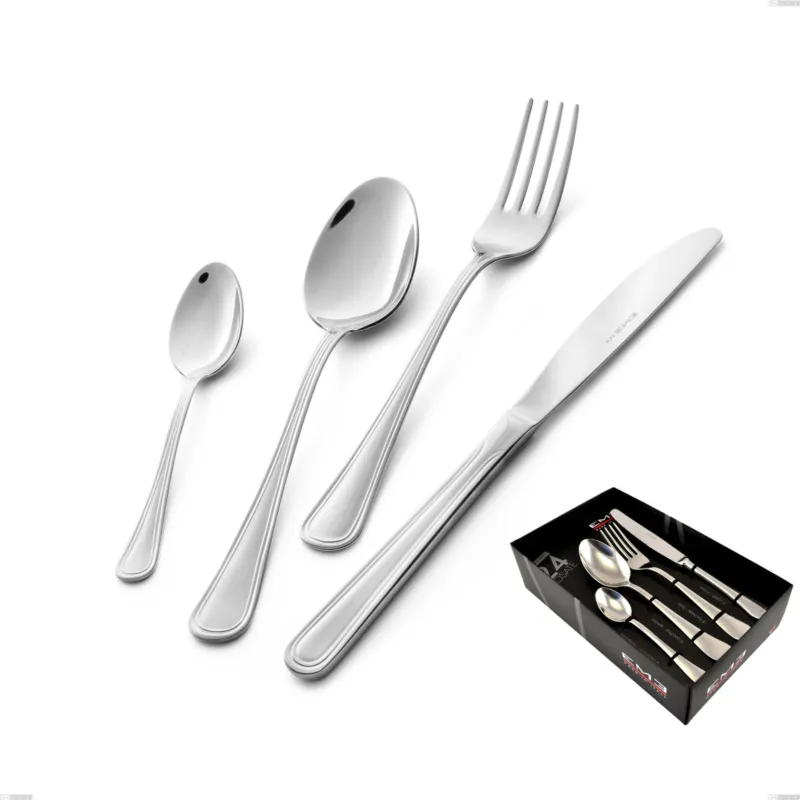 Economico Confezione vetrina 24 pezzi Galles, Acciaio inox 18/10 (aisi 304), spessore 2.00 mm Eme Posaterie