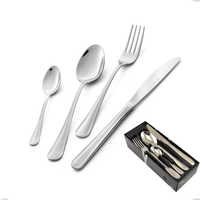 Must-Have Confezione salvaspazio 24 pezzi Galles, Acciaio inox 18/10 (aisi 304), spessore 2.00 mm Eme Posaterie