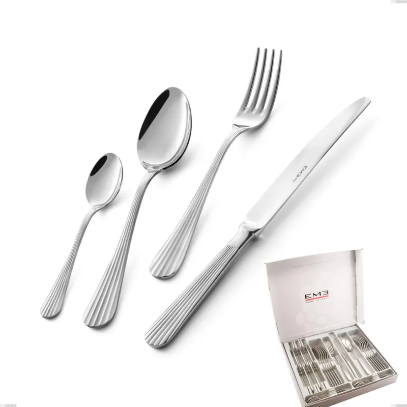 Spedizione Espresso Cofanetto 24 pezzi Eden, inox 18.10 (AISI304) , spessore 3.0 mm Eme Posaterie