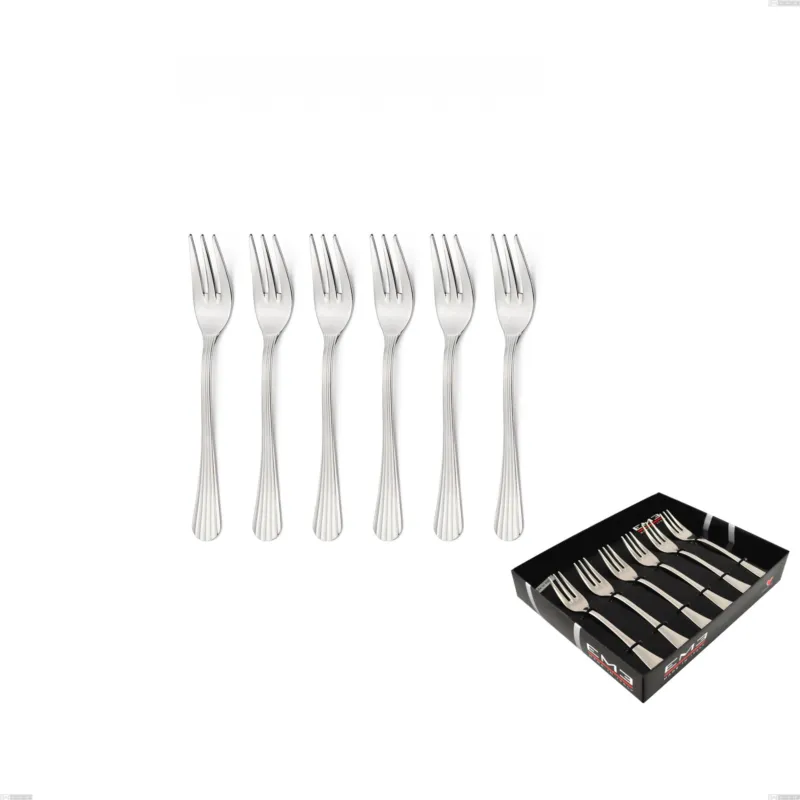 Confezione vetrina 6 pezzi forchettine dolce Eden, inox 18.10 (AISI304) , spessore 3.0 mm Eme Posaterie Promo Stagionale