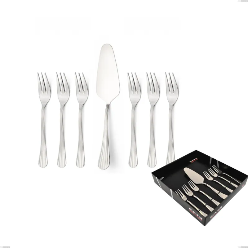 Popolare Confezione vetrina 7 pezzi dolce Eden, inox 18.10 (AISI304) , spessore 3.0 mm Eme Posaterie
