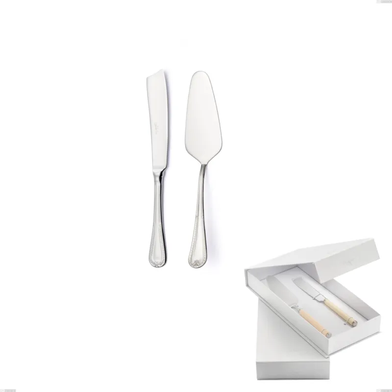 Confezione a libro 2 pezzi,paletta più coltello dolce da servizio Firenze, Acciaio inox 18.10 (Aisi304) , spessore 2.5 mm Eme Posaterie Più Venduto