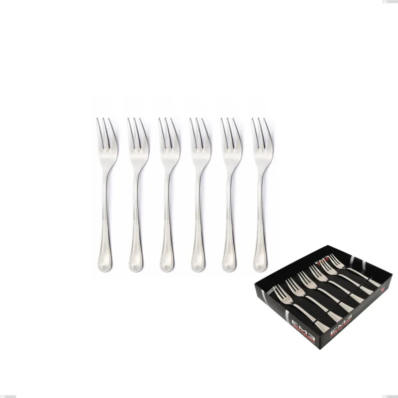 Confezione vetrina 6 pezzi forchettine dolce Firenze, Acciaio inox 18.10 (Aisi304) , spessore 2.5 mm Eme Posaterie Affare
