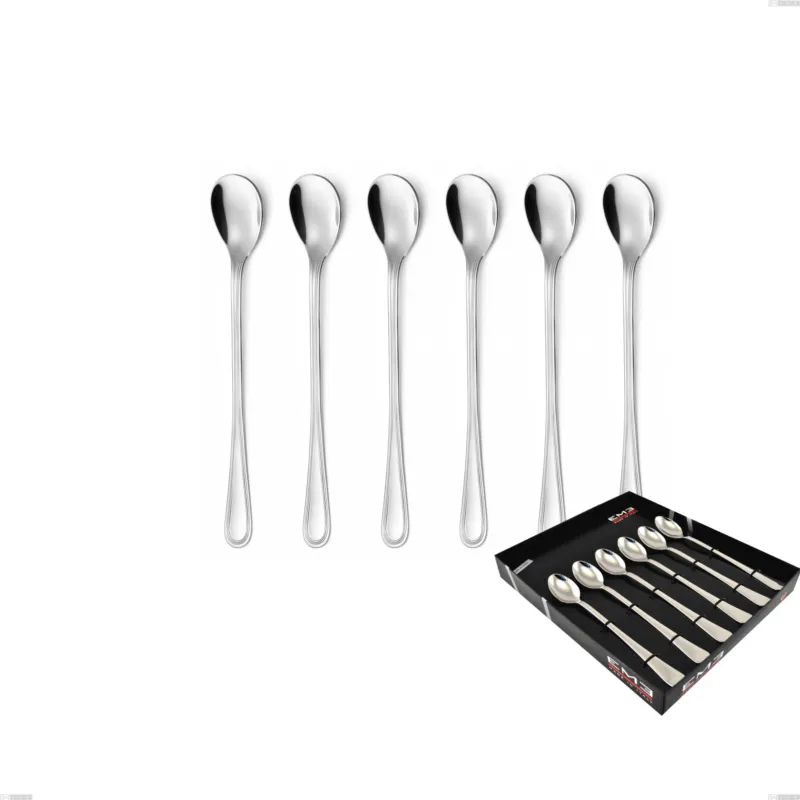 Confezione vetrina 6 pezzi cucchiaini bibita Galles, Acciaio inox 18/10 (aisi 304), spessore 2.00 mm Eme Posaterie Economico
