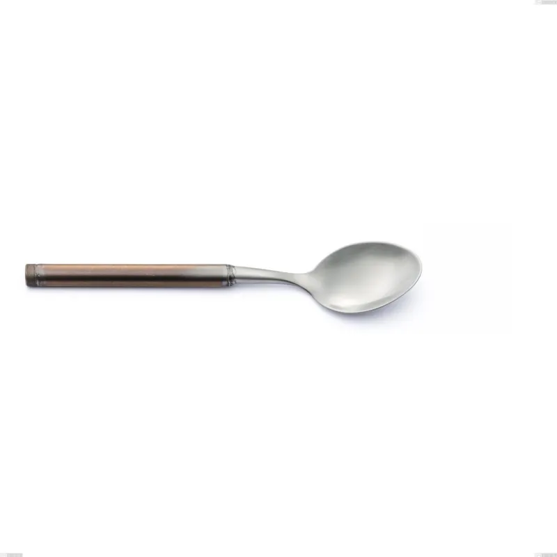 Prezzo Di Fabbrica Cucchiaio tavola Fuoco, Acciaio inox 18.10 (AISI304),lunghezza 208 mm, manico in tubolare d‘acciaio sabbiato e brunito Eme Posaterie