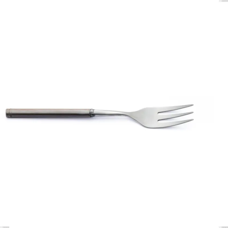 Forchetta da servizio Fuoco, Acciaio inox 18.10 (AISI304),lunghezza 255 mm, manico in tubolare d‘acciaio sabbiato e brunito Eme Posaterie Economico
