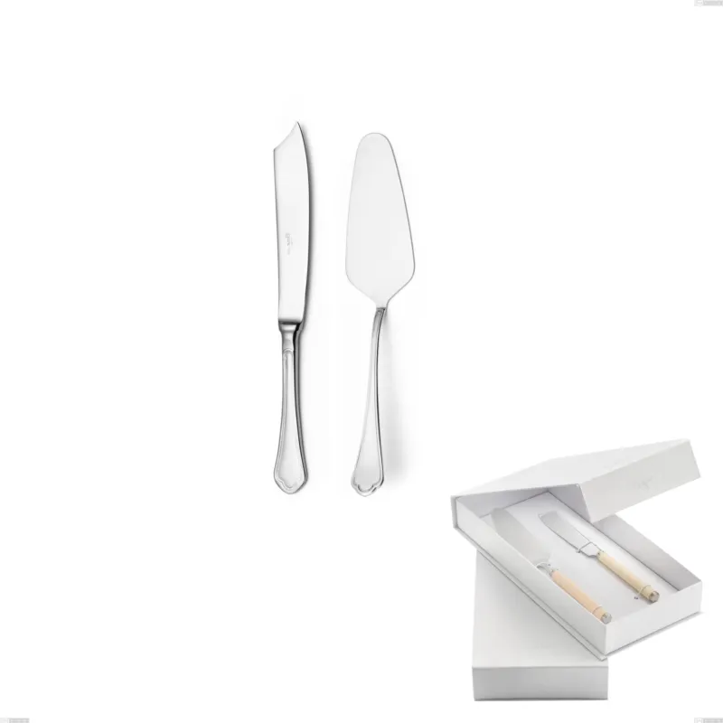 Ultime Pezzi Confezione a libro 2 pezzi,paletta più coltello dolce da servizio Domus, inox 18.10 (AISI304), spessore 3.0 mm Eme Posaterie