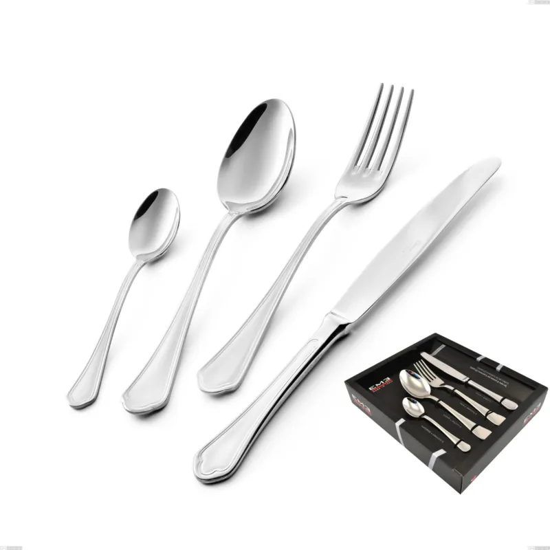 Compra Oggi Stesso Confezione vetrina 24 pezzi Domus, inox 18.10 (AISI304), spessore 3.0 mm Eme Posaterie