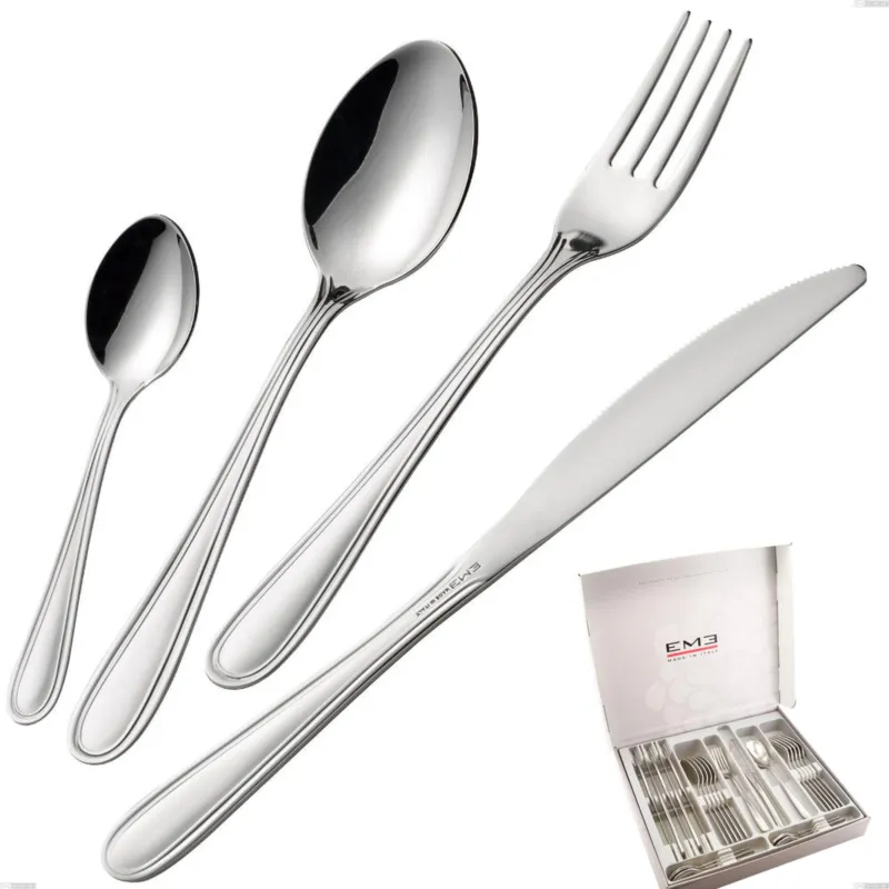 Compra Oggi Stesso Cofanetto 24 pezzi City, Inox 18.10 (Aisi304), spessore 1.8 mm Eme Posaterie