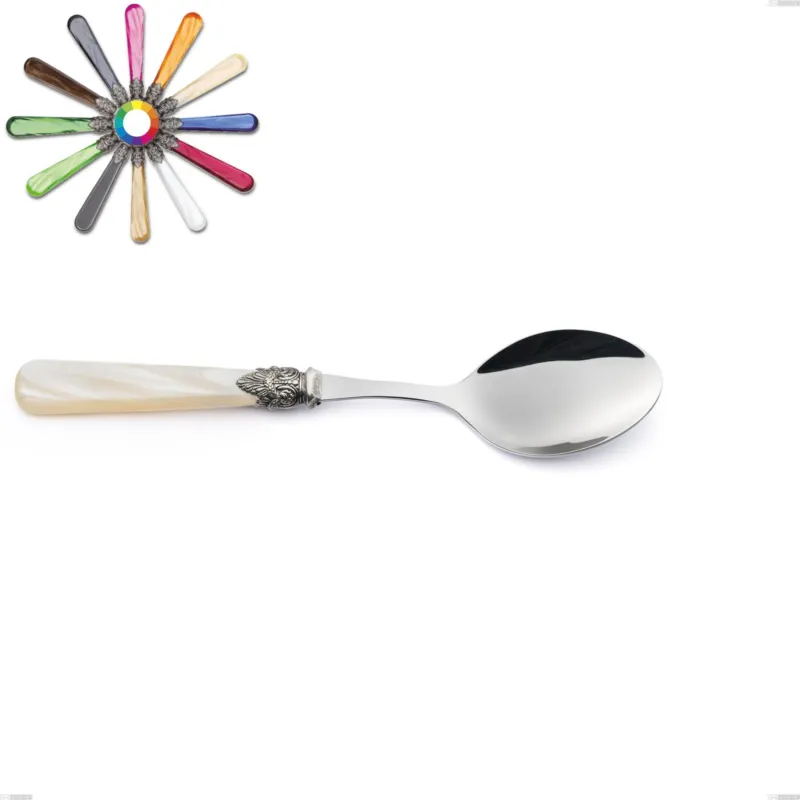 Compra Oggi Stesso Cucchiaio da servizio Napoleon Perlato, (acciaio 18.10 aisi304), Lunghezza 236 mm manici in metacrilato Eme Posaterie marrone perlato 1124