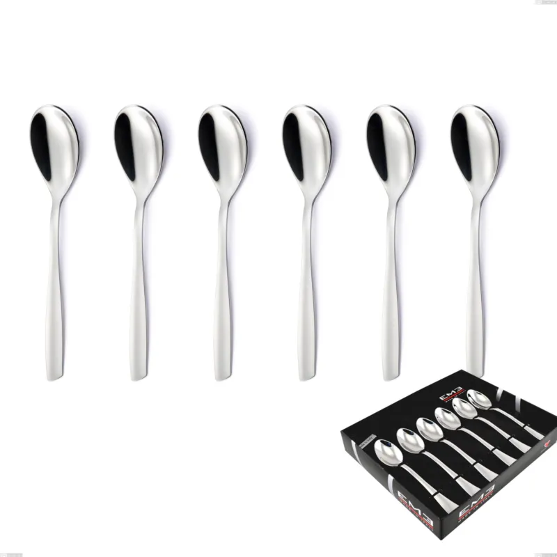 Offerta Lampo Confezione vetrina 6 pezzi caffè Eleven, (acciaio 18.10 aisi304), spessore 2.5 mm finitura lucido a specchio Eme Posaterie