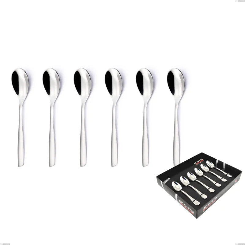 Compra Oggi Stesso Confezione vetrina 6 pezzi moka Eleven, (acciaio 18.10 aisi304), spessore 2.5 mm finitura lucido a specchio Eme Posaterie