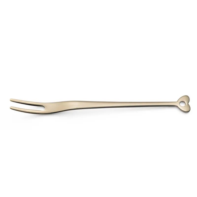 Forchettina party CADEAU in acciaio 18.10 AISI430 127 mm cuore ROSE‘ brunito lucido Eme Posaterie Prezzo Di Fabbrica
