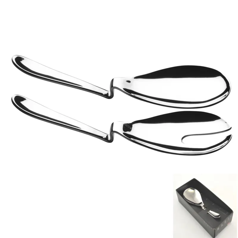 Pagamento Sicuro Coppia insalata Magic In Acciaio 18/10 Lunghezza Lunghezza 182 mm, spessore 3 mm EME in Confezione regalo EME Eme Posaterie