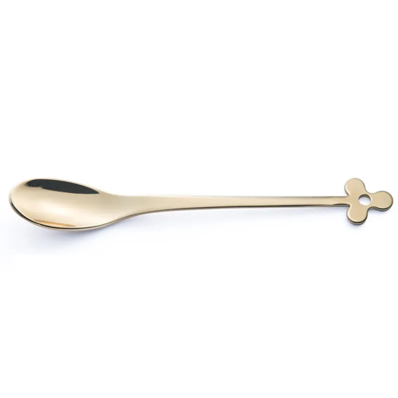 Cucchiaino Espresso e Moka CADEAU in acciaio 18.10 AISI430 112 mm trifoglio ROSE‘ brunito lucido Eme Posaterie Acquista Ora