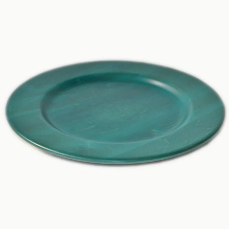 Sottopiatto in legno massello Ø 32xh 3,2cm con legno massello di tiglio , il piatto è lavorato e tornito singolarmente a mano Azzurro Manzoni Pietro Bestseller
