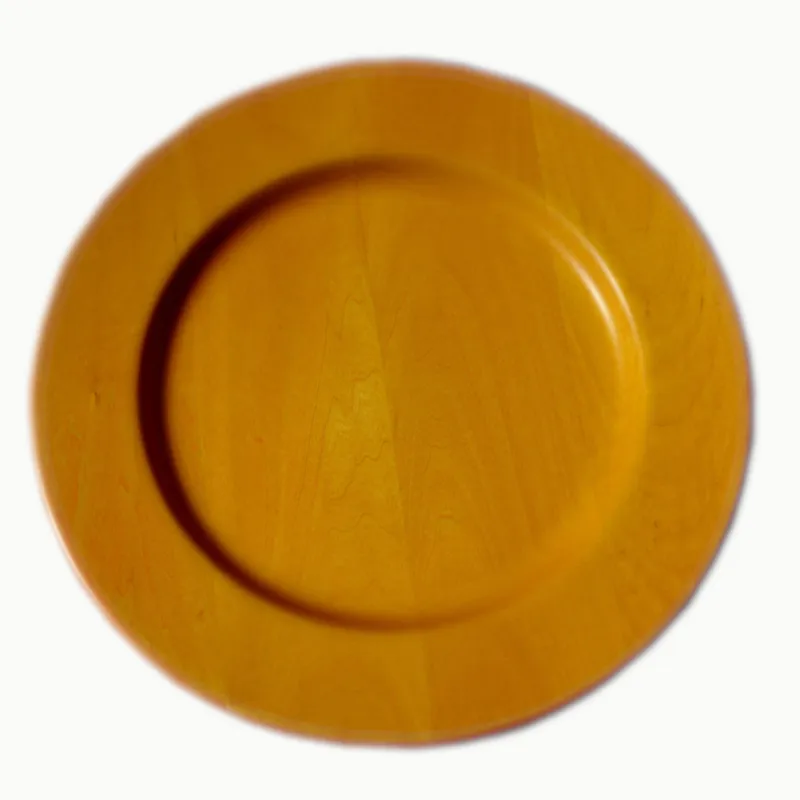 Sottopiatto in legno massello Ø 32xh 3,2cm con legno massello di tiglio , il piatto è lavorato e tornito singolarmente a mano giallo Manzoni Pietro Più Venduto