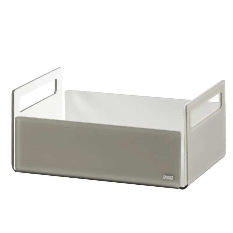 Cassetta Frutta in plexi Trasparente LIKE WATER 29x21xh13 cm acrilico Tortora Vesta Esclusivo