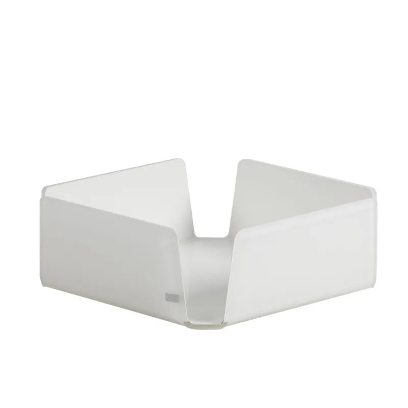 Super Prezzo Portatovaglioli Orizzontale in Plexi Medio LIKE WATER 18,5x18,5xh6 cm bicolore Bianco Vesta