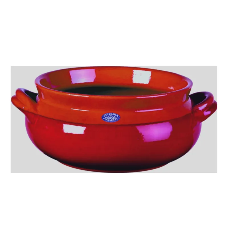 Umidera tonda in Terracotta Smaltata Ø22xh11 cm - lt 3,5 peso 1,8 kg No Piombo no Cadmio linea alfa Colore rosso Vulcania Ceramiche Ultimissimo Modello