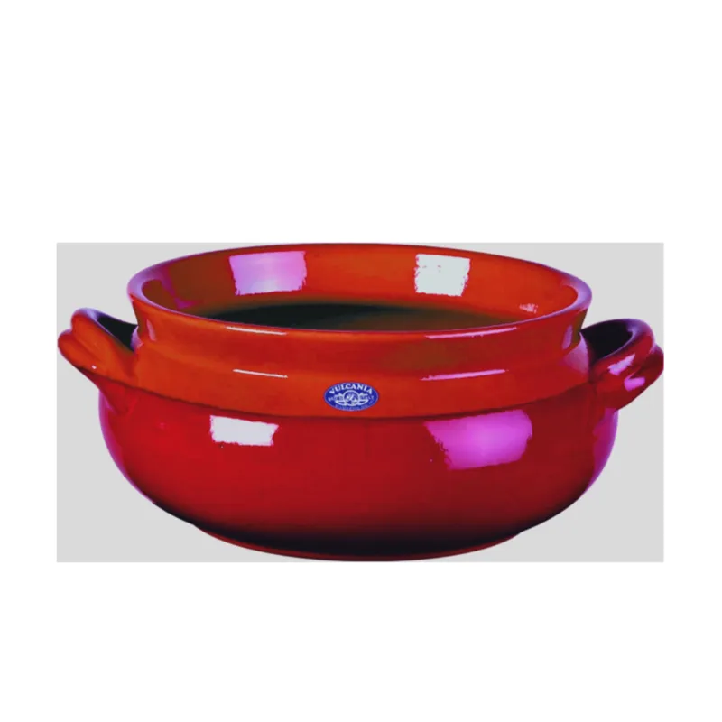Occasione Umidera tonda in Terracotta Smaltata Ø20xh10 cm - lt 2,4 peso 1,5 kg No Piombo no Cadmio linea alfa Colore rosso Vulcania Ceramiche