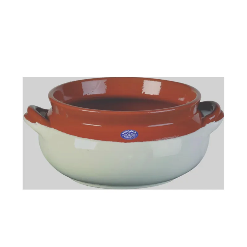 Umidera tonda in Terracotta Smaltata Ø18xh9,4 cm - lt 1,9 peso 0,9 kg No Piombo no Cadmio linea Avorio Colore avorio Vulcania Ceramiche Sconto