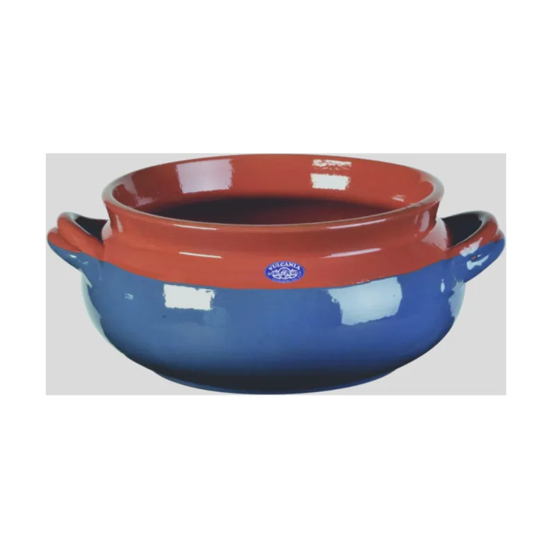 Promozione Esclusiva Umidera tonda in Terracotta Smaltata Ø20xh10 cm - lt 2,4 peso 1,5 kg No Piombo no Cadmio linea cobalto Colore blu Vulcania Ceramiche