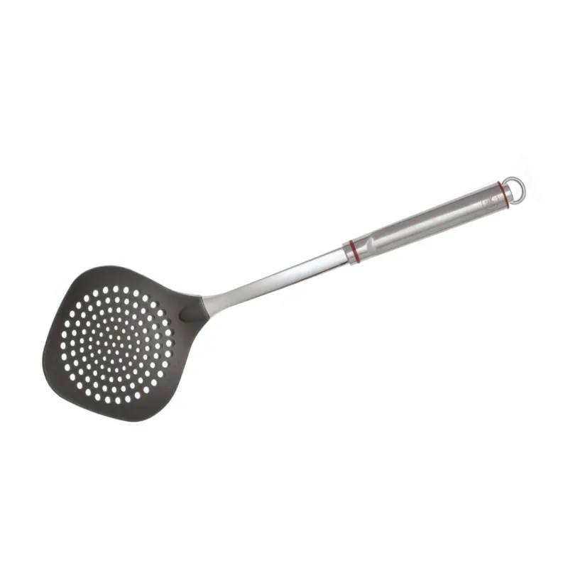 Compra Adesso Schiumarola in acciaio inox e antiaderente cm 34,40 ideale per scolare acqua dalla pasta di pentole e padelle, cromo Sambonet