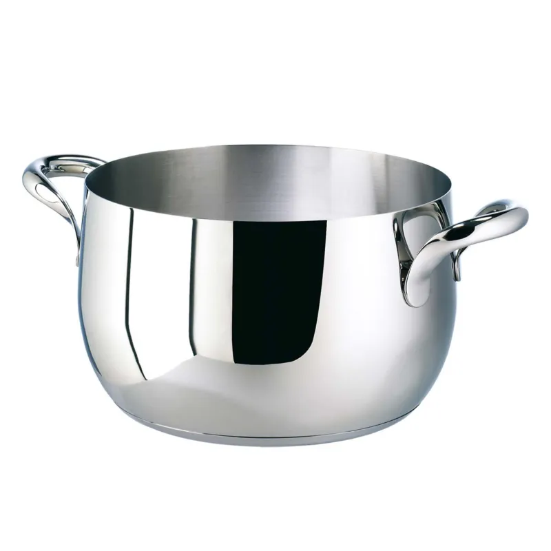 Casseruola Alta 2 maniglie Kikka Sambonet In Acciaio 18/10 Lucido Ø28 x h17,5 cm - 10,2 lt adatta a tutti i tipi di cotture Sambonet Economico