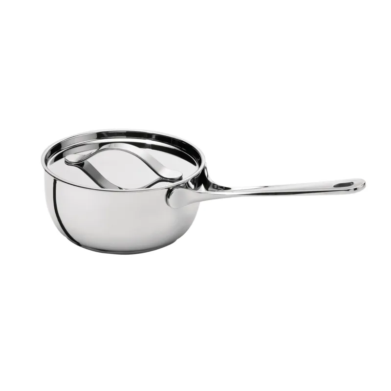AL DENTE Casseruola 1 manico con coperchio diametro 14xh7,2 cm - Lt 1.0 in acciaio 18.10, ideale x tutti i tipi di fornelli induzione compresa lavabile in lavastoviglie Serafino Zani Professionale