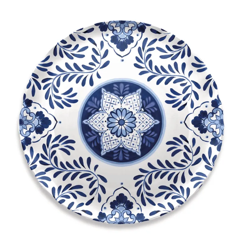 Compra Online Vassoio rotondo in melamina Santorini Grande Ø40,6 cm certificato per l‘uso alimentare Touch-Mel