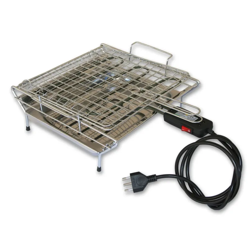 Bistecchiera elettrica con resistenza e piedini in gomma 40x48x13cm -2000W 220V Stella Prezzo Di Fabbrica