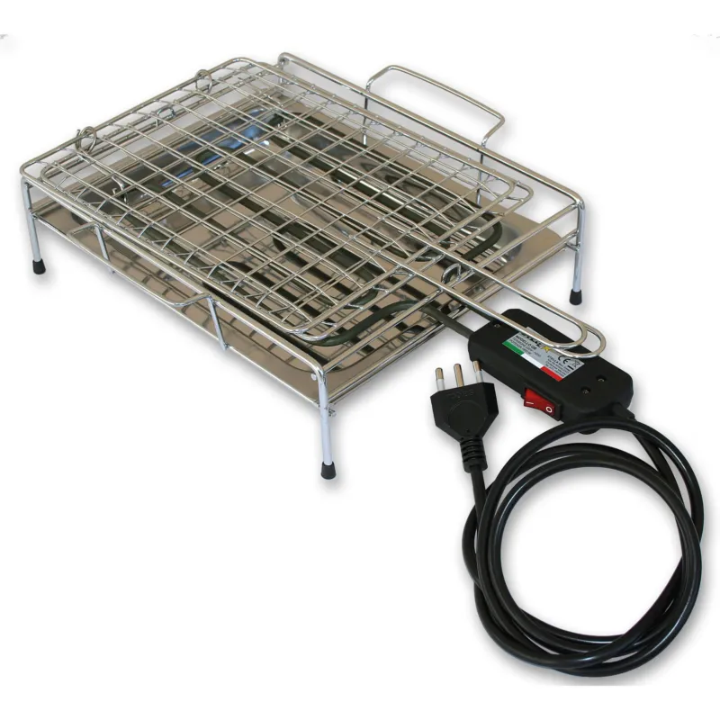 Prezzo Ridotto Bistecchiera elettrica con resistenza e piedini in gomma 33x48x11 cm -1900W 220 V Stella