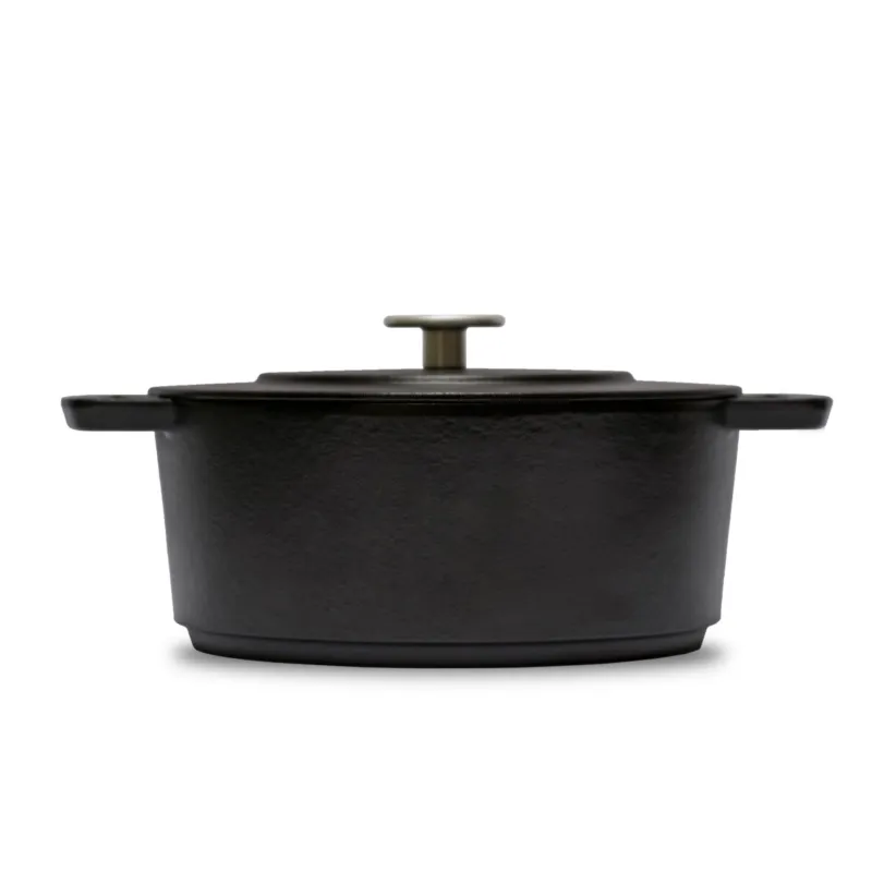 Professionale Casseruola Ovale in ghisa con coperchio Ø 28 cm Combekk colore nero Combekk