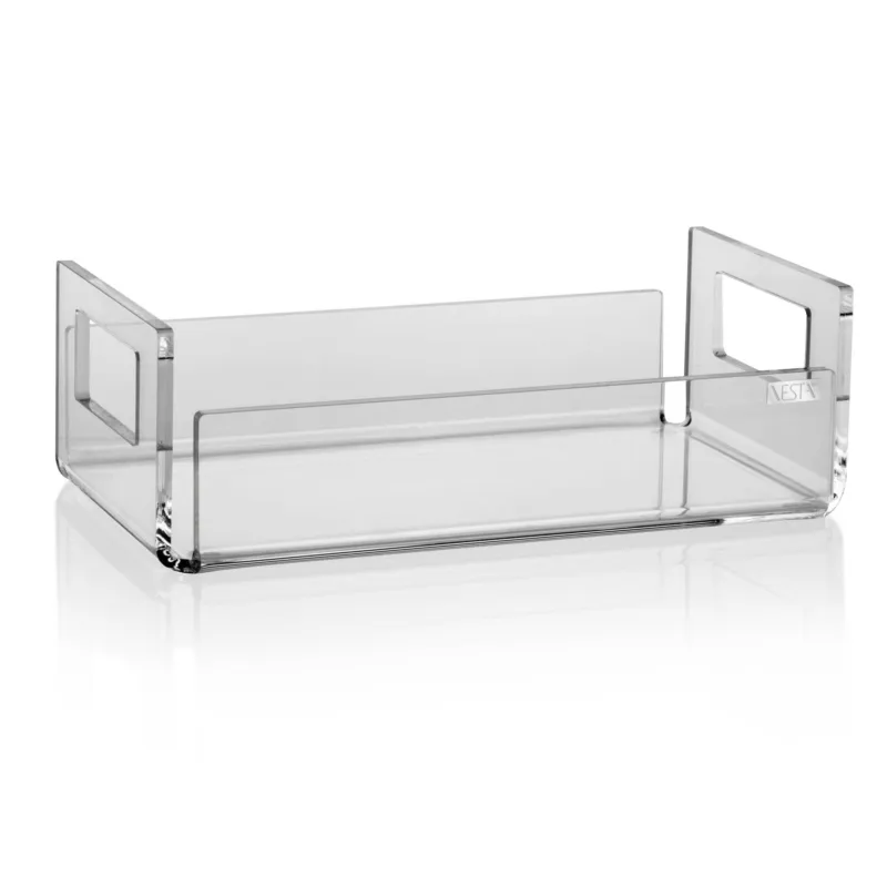 Cassetta Vassoietto Frutta in plexi Trasparente LIKE WATER 20x12xh5 cm per servire snack, aperitivi e pasticcini Vesta Offerta Speciale