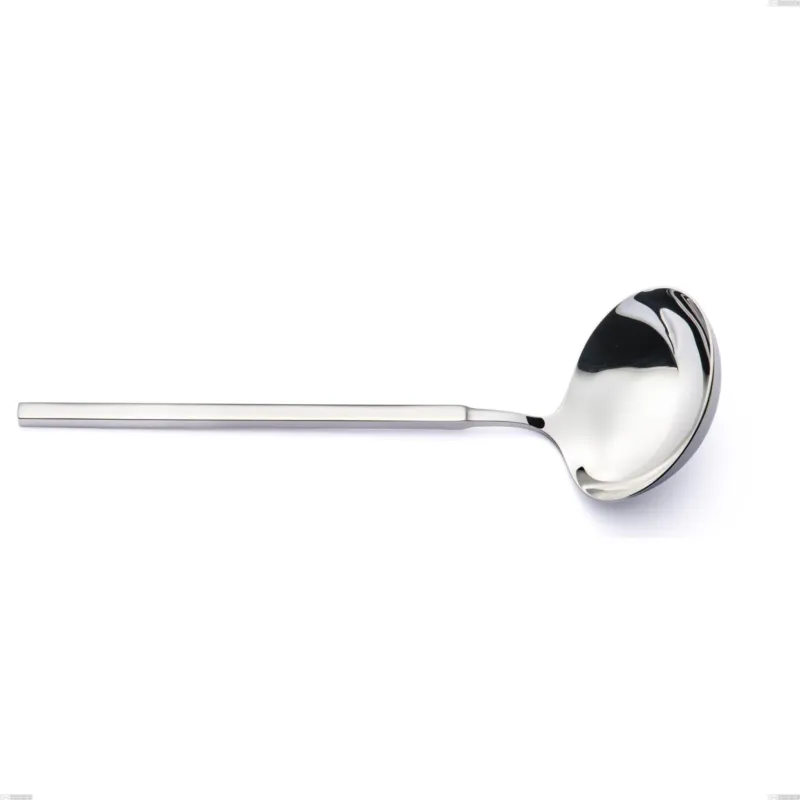 Esclusivo Mestolo Zeus Inox, acciaio forgiato lucido 18/10 (AISI 304) - lunghezza 274 mm Eme Posaterie