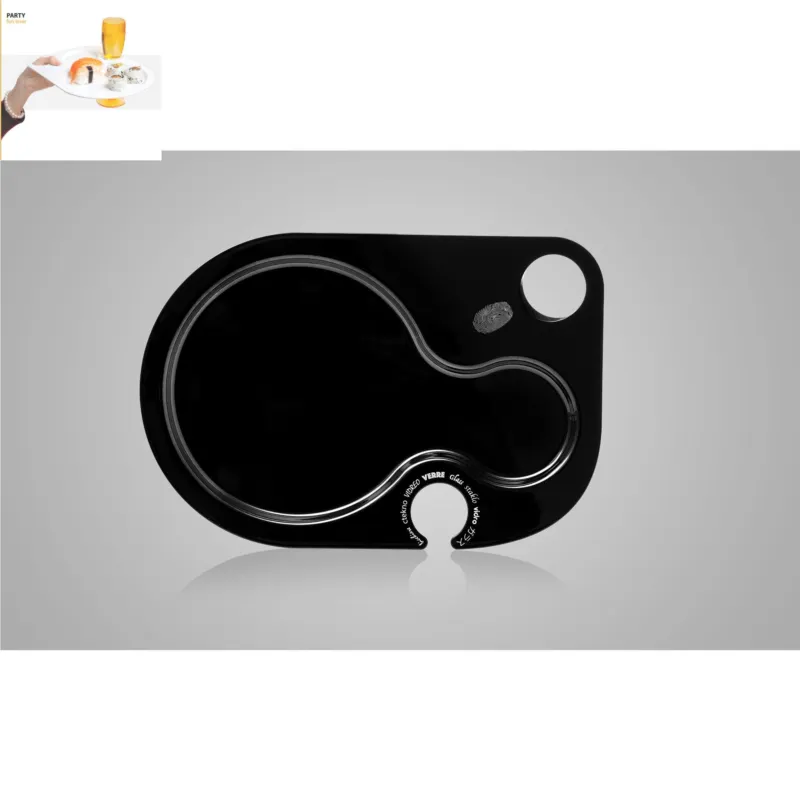 Occasione Imperdibile Vassoi Porta bicchieri set 6 pezzi Party 24x20xh1 cm stampaggio ad iniezione colore nero Vesta