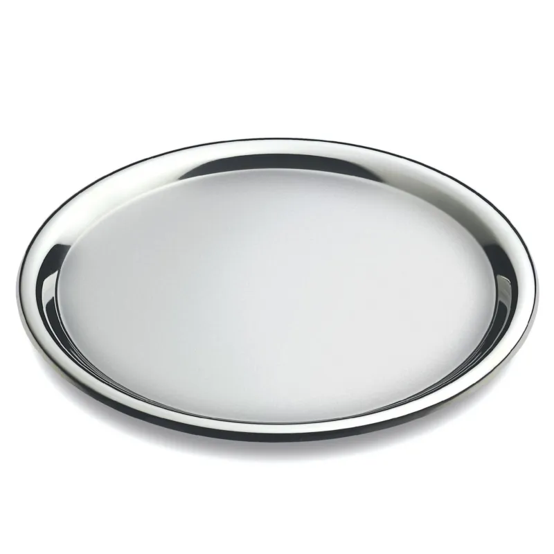 Super Prezzo Vassoio Rotondo Piano Convivio Ø 35 cm con bordo inox lucido ed interno in acciaio sabbiato Eme Posaterie