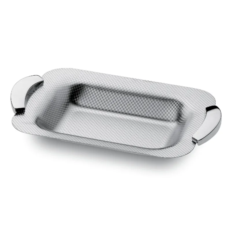 Non Perdere Cestino rettangolare SCACCO 19x28 cm in acciaio inox 18/10 micropallinato Eme Posaterie