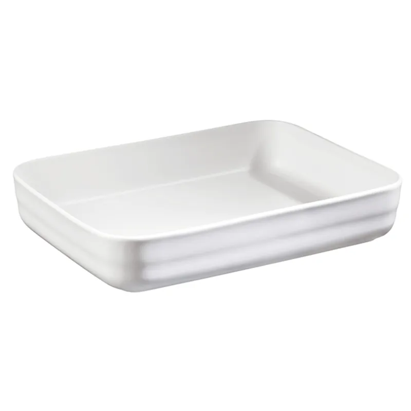 Acquista Ora Pirofila In Porcellana Rettangolare 38.5x23.5xh6 cm Bianco Eme Posaterie