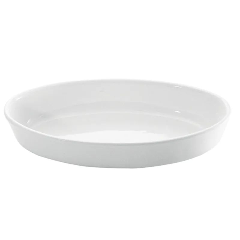 Pirofila In Porcellana Ovale 35x24.5xh6 cm Bianco Eme Posaterie Prezzo Di Fabbrica