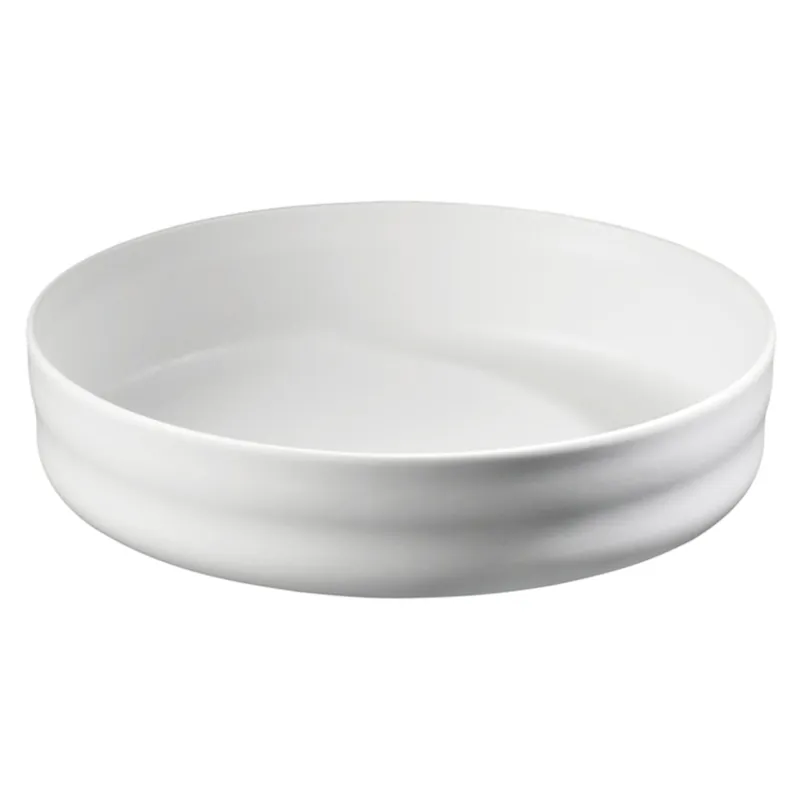 Ultimissimo Modello Pirofila In Porcellana Rotonda Ø 26.5xh6 cm Bianco Eme Posaterie