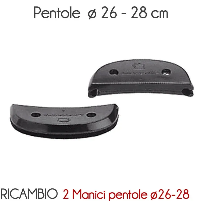 Ordina Subito Manici a coppia di RICAMBIO MIS 4 per pentole e Casseruole Lagostina diametro 26-28 cm 2 Manici pentole lagostina con vite centrale colore nero Stella
