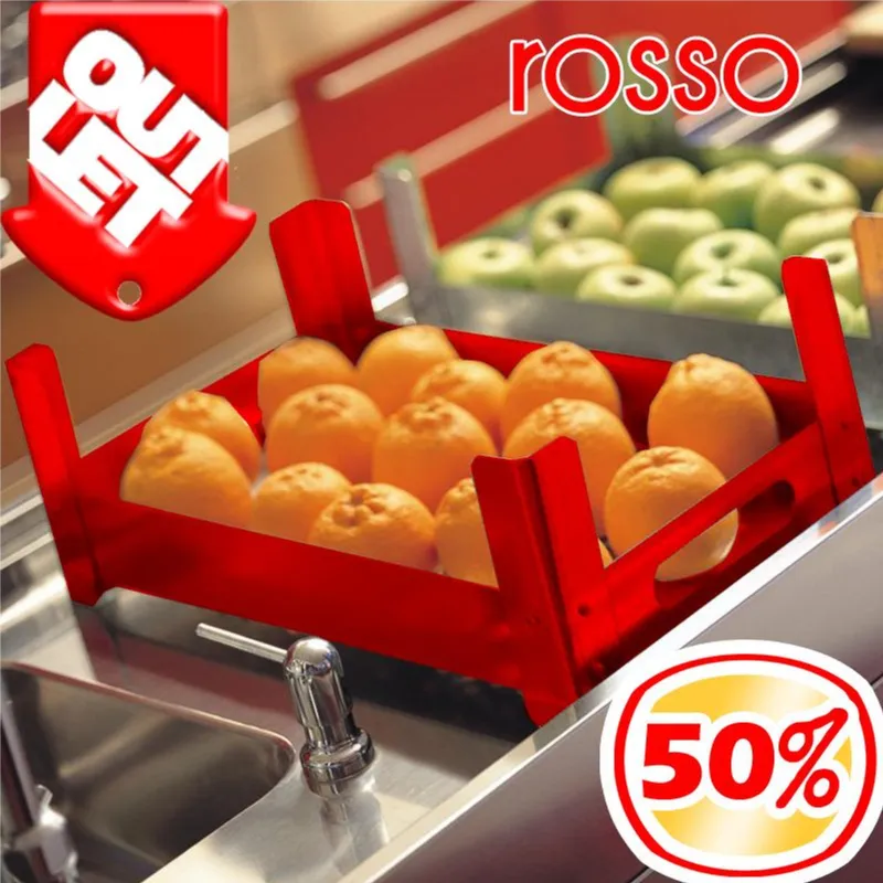 Più Venduto Contenitore basso rosso P.U.B. 50x30xh18 cm impilabile e sovrapponibile rosso Graepel spa